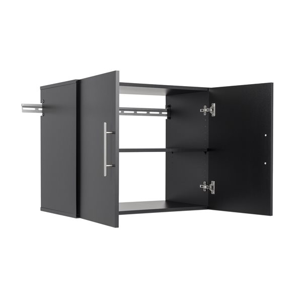 Prepac HangUps 30-in x 72-in Black Composite Wood Upper Storage Cabinet