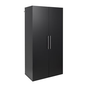 Prepac HangUps 36-in x 72-in Black Composite Wood Wardrobe
