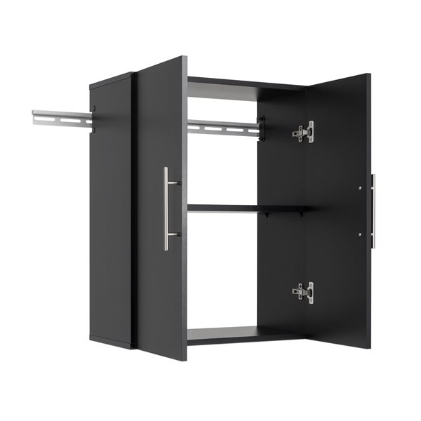 Prepac HangUps 24-in x 72-in Black Composite Wood Upper Storage Cabinet