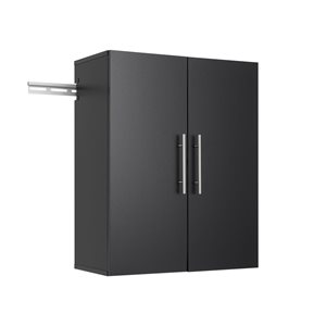 Prepac HangUps 24-in x 72-in Black Composite Wood Upper Storage Cabinet