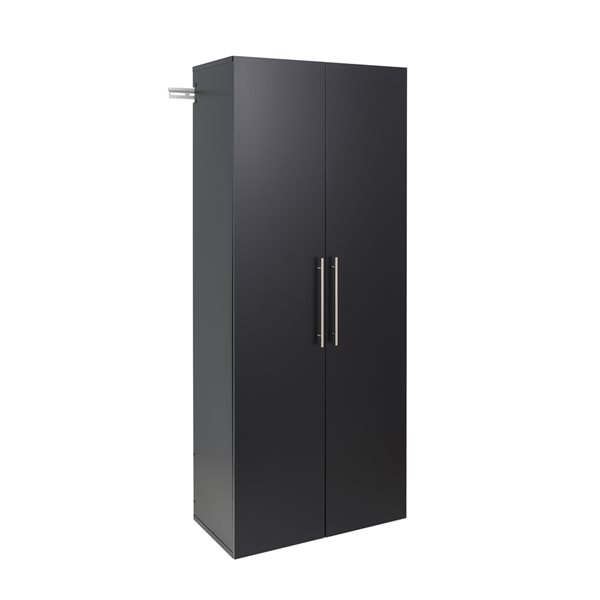 Armoire de rangement HungUps de Prepac en bois composite noir, 30 po x 72 po