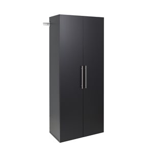 Prepac HangUps 30-in x 72-in Black Composite Wood Large Storage Cabinet