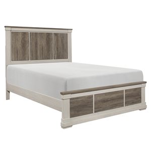 HomeTrend Arcadia White and Grey Queen Bed