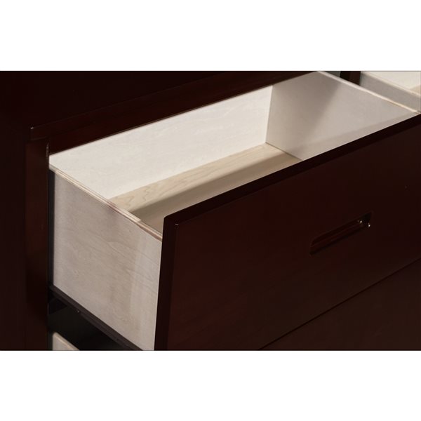 HomeTrend Rowe Dark Brown Asian Hardwood 6-Drawer Double Dresser