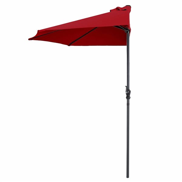 Costway 8.7-ft Wine Garden Patio Umbrella Crank