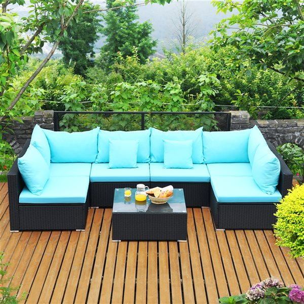 turquoise outdoor sectional