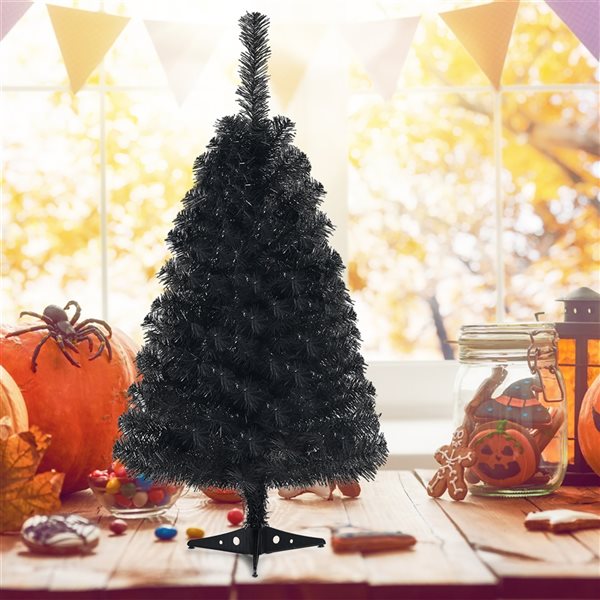 Costway 3-ft Black PVC Artificial Halloween Tree