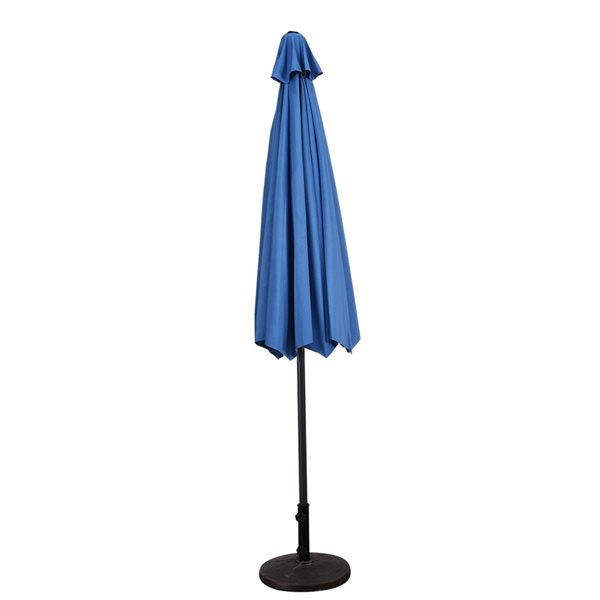 Costway 10-ft Blue Garden Patio Umbrella Crank