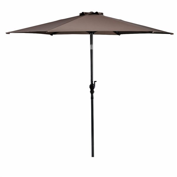 Costway 10-ft Tan Garden Patio Umbrella Crank