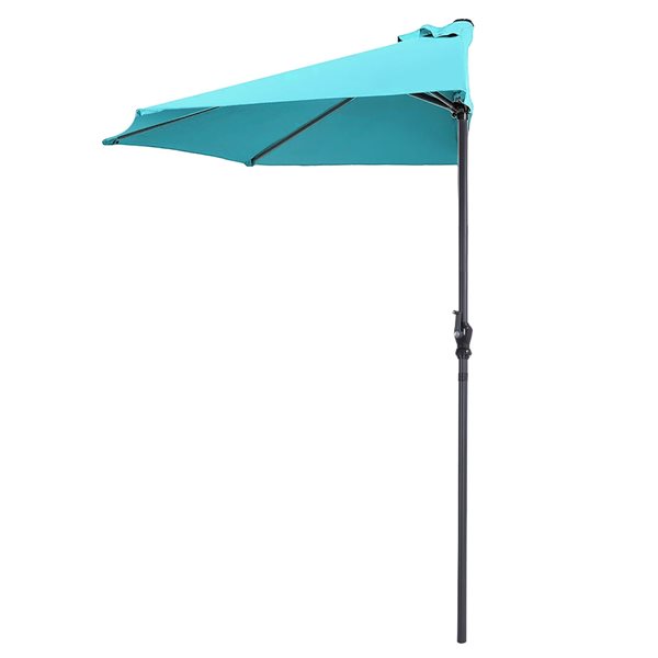 Costway 8.7-ft Turquoise Garden Patio Umbrella Crank