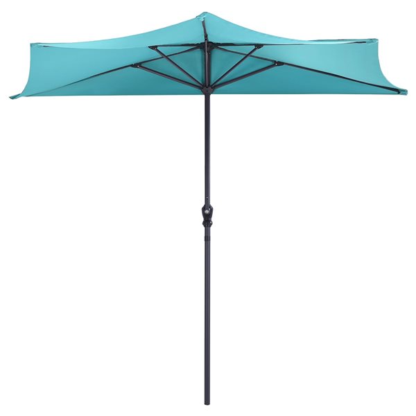 Costway 8.7-ft Turquoise Garden Patio Umbrella Crank