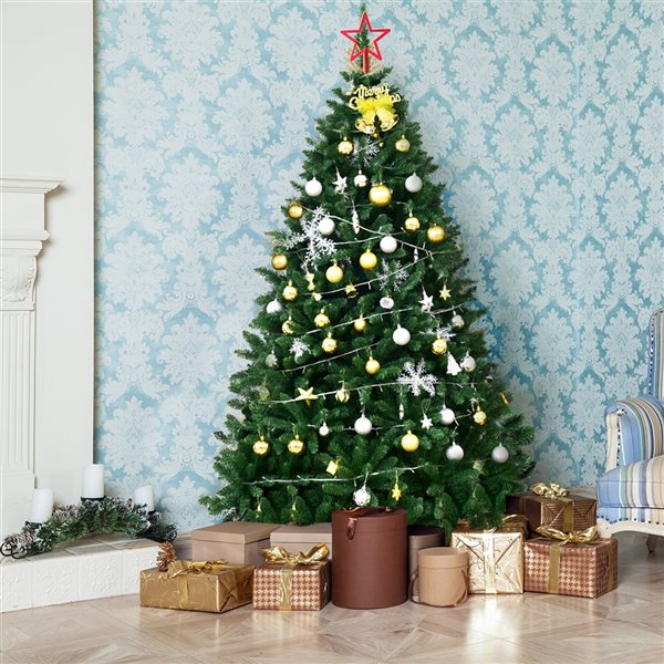 Costway 6-ft Hinged Artificial Fir Christmas Tree