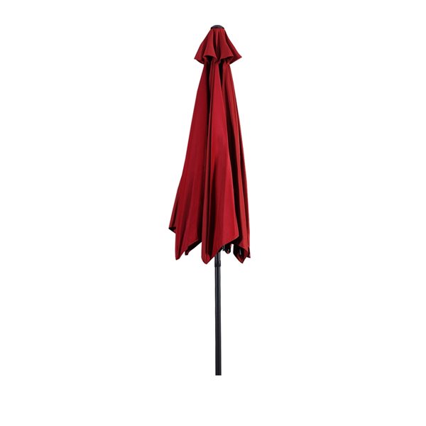 Costway 9-ft Burgundy Garden Patio Umbrella Crank