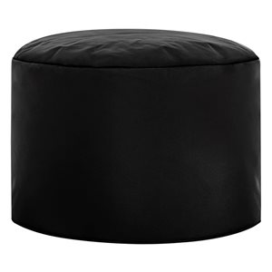 Gouchee Home Dotcom Brava Modern Black Polyester Round Ottoman