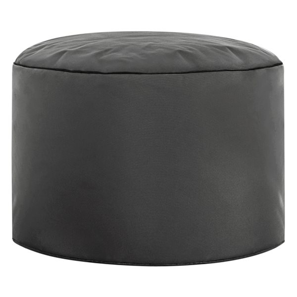 Gouchee Home Dotcom Brava Modern Grey Polyester Round Ottoman