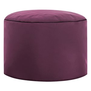 Gouchee Home Dotcom Brava Modern Purple Polyester Round Ottoman