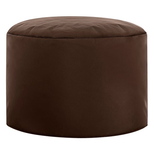 Gouchee Home Dotcom Brava Modern Brown Polyester Round Ottoman