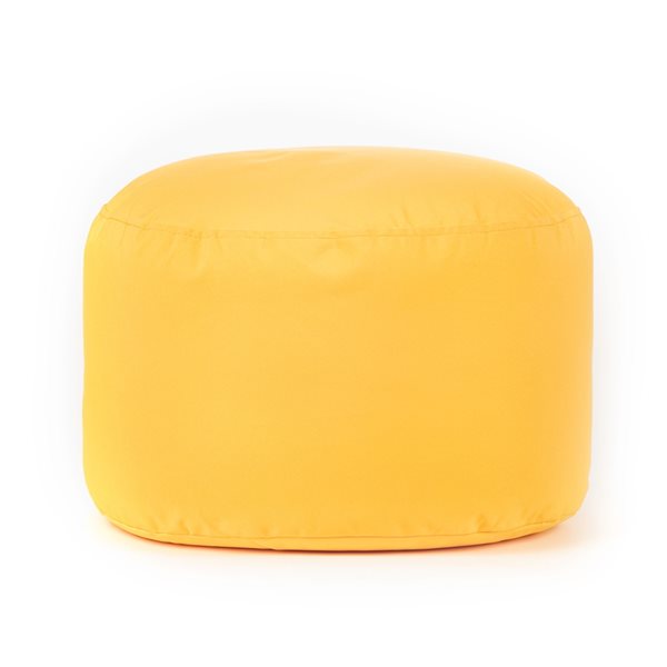 Gouchee Home Soleil Modern Yellow Synthetic Round Ottoman