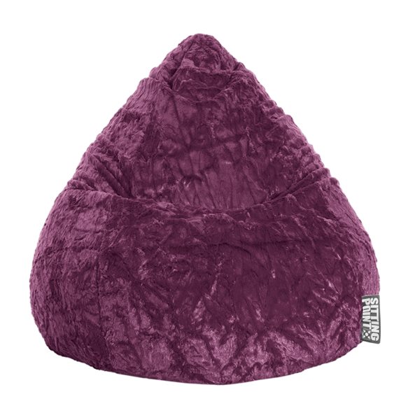 Gouchee Home Fluffy Purple Bean Bag Chair