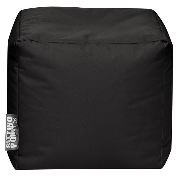 Gouchee Home Cube Brava Modern Black Polyester Square Ottoman