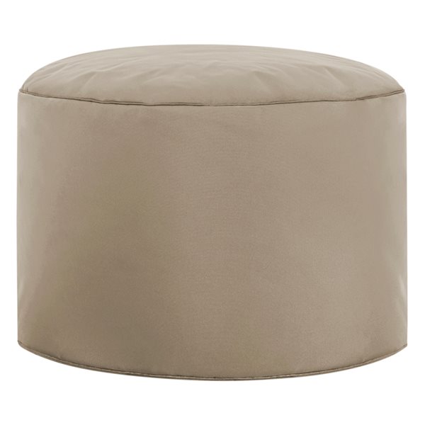 Gouchee Home Dotcom Brava Modern Khaki Polyester Round Ottoman