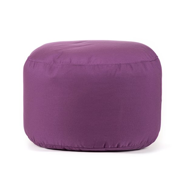 Gouchee Home Soleil Modern Purple Synthetic Round Ottoman