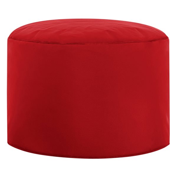 Gouchee Home Dotcom Brava Modern Red Polyester Round Ottoman