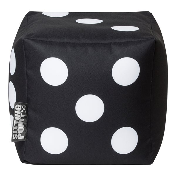 Gouchee Home Cube Dice Modern Black Polyester Square Ottoman