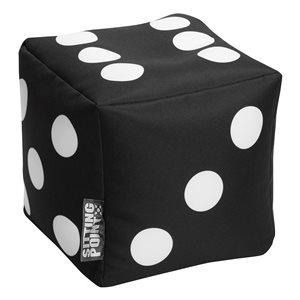 Pouf noir carré Cube Dice en polyester par Gouchee Home