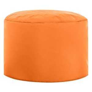 Gouchee Home Dotcom Brava Modern Orange Polyester Round Ottoman