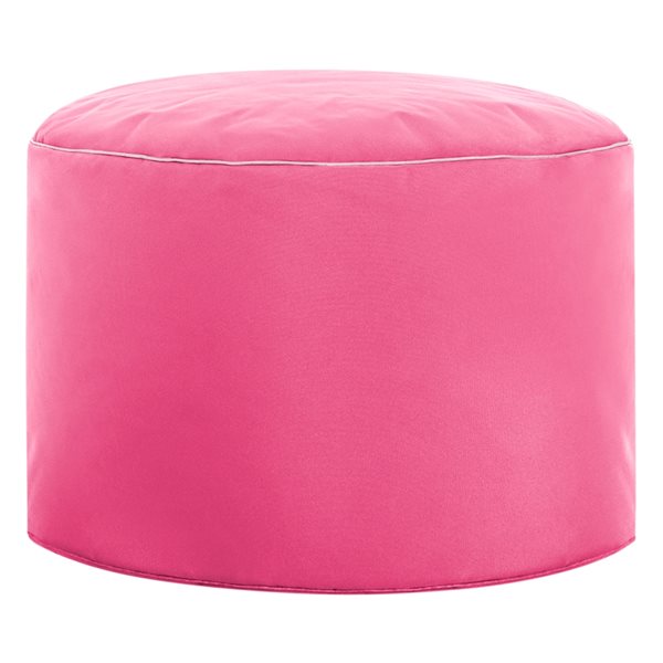 Pouf rose rond Dotcom Brava en polyester par Gouchee Home S2842152 | RONA
