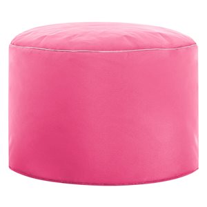 Gouchee Home Dotcom Brava Modern Pink Polyester Round Ottoman