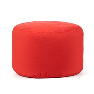 Gouchee Home Soleil Modern Red Synthetic Round Ottoman