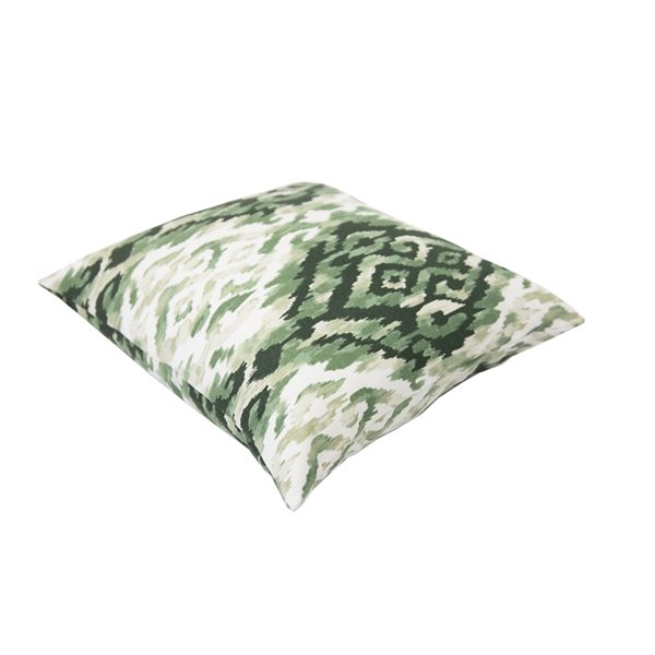 Coussin décoratif carré imprimé style cachemire par Bozanto, vert