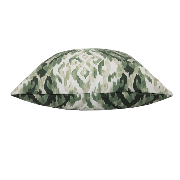 Coussin décoratif carré imprimé style cachemire par Bozanto, vert