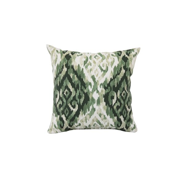 Coussin décoratif carré imprimé style cachemire par Bozanto, vert