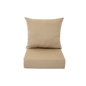 Bozanto Beige Deep Seat Patio Chair Cushion
