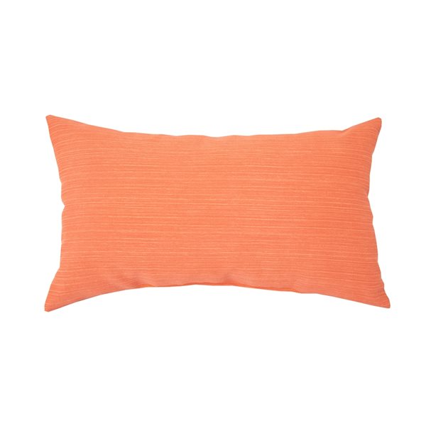 Bozanto Solid Coral Rectangular Throw Pillow