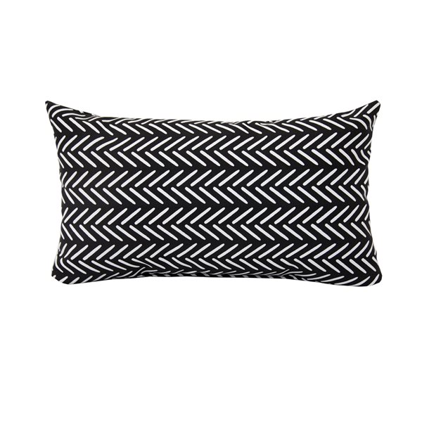 Black rectangle throw store pillow