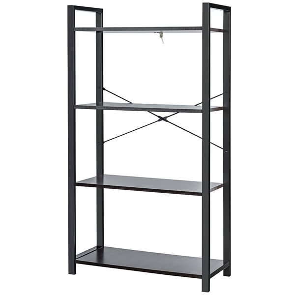 CASAINC 12-in D x 26-in W x 47-in H 4-Tier Composite Industrial Bookshelf