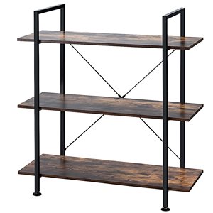 CASAINC 12.5-in D x 35.5-in W x 39-in H 3-Tier Composite Industrial Bookshelf with Display Rack and Organizer