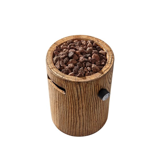 CASAINC 10-in W 30,000-BTU Brown Tree Tabletop Stainless Steel Liquid Propane Fire Pit