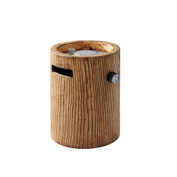 CASAINC 10-in W 30,000-BTU Brown Tree Tabletop Stainless Steel Liquid Propane Fire Pit