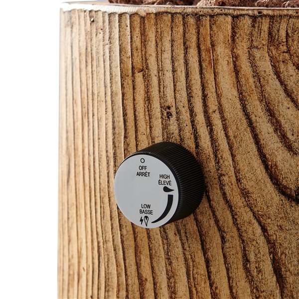 CASAINC 10-in W 30,000-BTU Brown Tree Tabletop Stainless Steel Liquid Propane Fire Pit