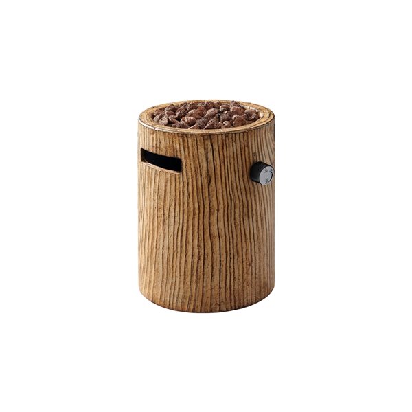 CASAINC 10-in W 30,000-BTU Brown Tree Tabletop Stainless Steel Liquid Propane Fire Pit