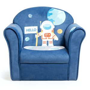 CASAINC 17-in Blue Astronaut Upholstered Kids Accent Chair