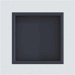 Cantrio Koncepts 12-in x 12-in x 3.5-in Matte Black Stainless Steel Shower Wall Niche