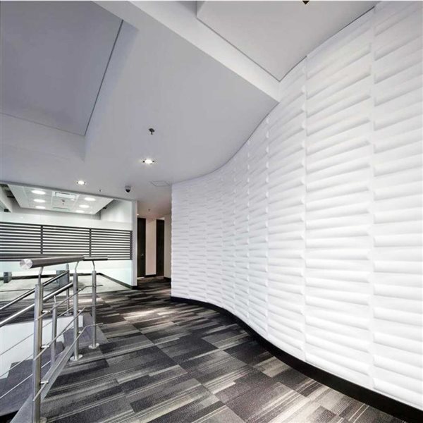 Wall Flats 22.5-sq. ft. White Textured 3-Dimensional Wall Panels with Seesaw Pattern