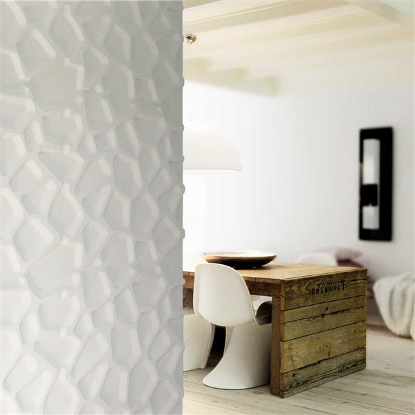 Wall Flats 22.5-sq. ft. White Textured 3-Dimensional Wall Panels with Hive Pattern