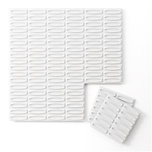 Wall Flats 22.5-sq. ft. White Textured 3-Dimensional Wall Panels with Architect Pattern